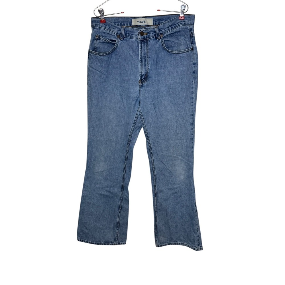 Gap Women's‎ Jeans Cowboy Flare Leg Light Wash Stretch Denim Mid-Rise Blue 12R